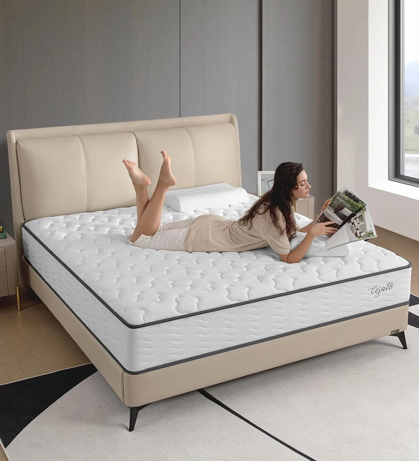 Queen Mattresses,12 Inch Queen Size Mattress in a Box,Memory Foam Hybrid White Mattress with Provide Support and Improve Sleep Mattresses,Medium Firm,CertiPUR-US.