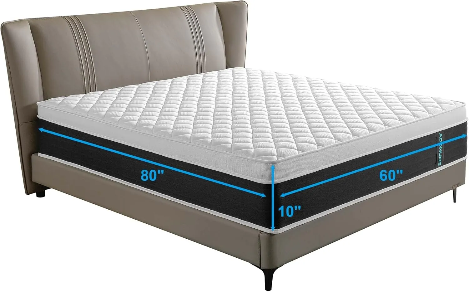 Queen Mattresses,Memory Foam 10 Inch Hybrid Black Queen Mattress in a Box,Individual Pocket Spring Breathable Comfort for Sleep Supportive and Pressure Relief,CertiPUR-US.