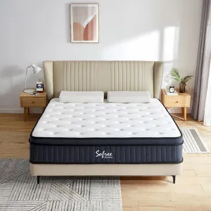 Queen Size Mattresses, 12 Inch Memory Foam Hybrid Mattress Queen, Pocket Spring Mattress in a Box for Motion Isolation, Strong Edge Support, Pressure Relief, Medium Firm, CertiPUR-US