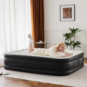 Queen Twin Size Air Mattress Blow Up Double Height Non-Slip Bottom  for Bedroom, Home or Camping Weight Capacity 660 lbs.