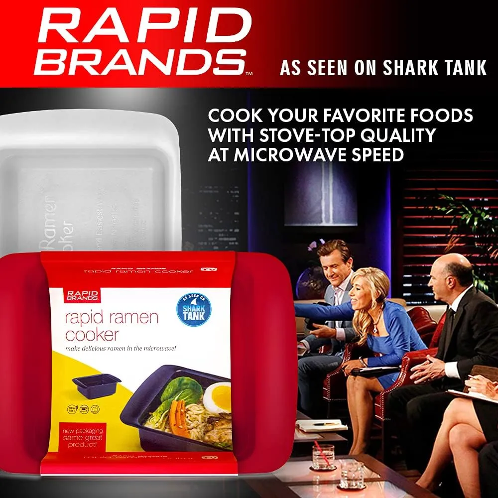 Rapid Ramen Cooker | Microwavable Cookware for Instant Ramen | BPA Free and Dishwasher Safe | Perfect for Dorm, Small Kitchen or Office | Gray, 2 Pack