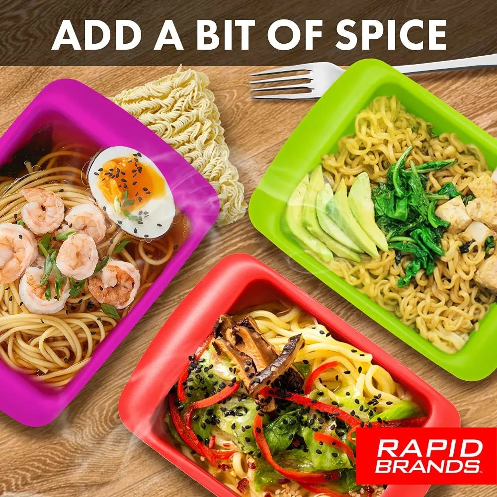 Rapid Ramen Cooker | Microwavable Cookware for Instant Ramen | BPA Free and Dishwasher Safe | Perfect for Dorm, Small Kitchen or Office | Green. 2 Pack
