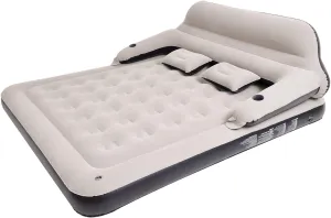 RAPTAVIS Queen Size Air Mattress Sofa Bed with Headboard and Pillow, Inflatable Bed for Outdoor Overnight