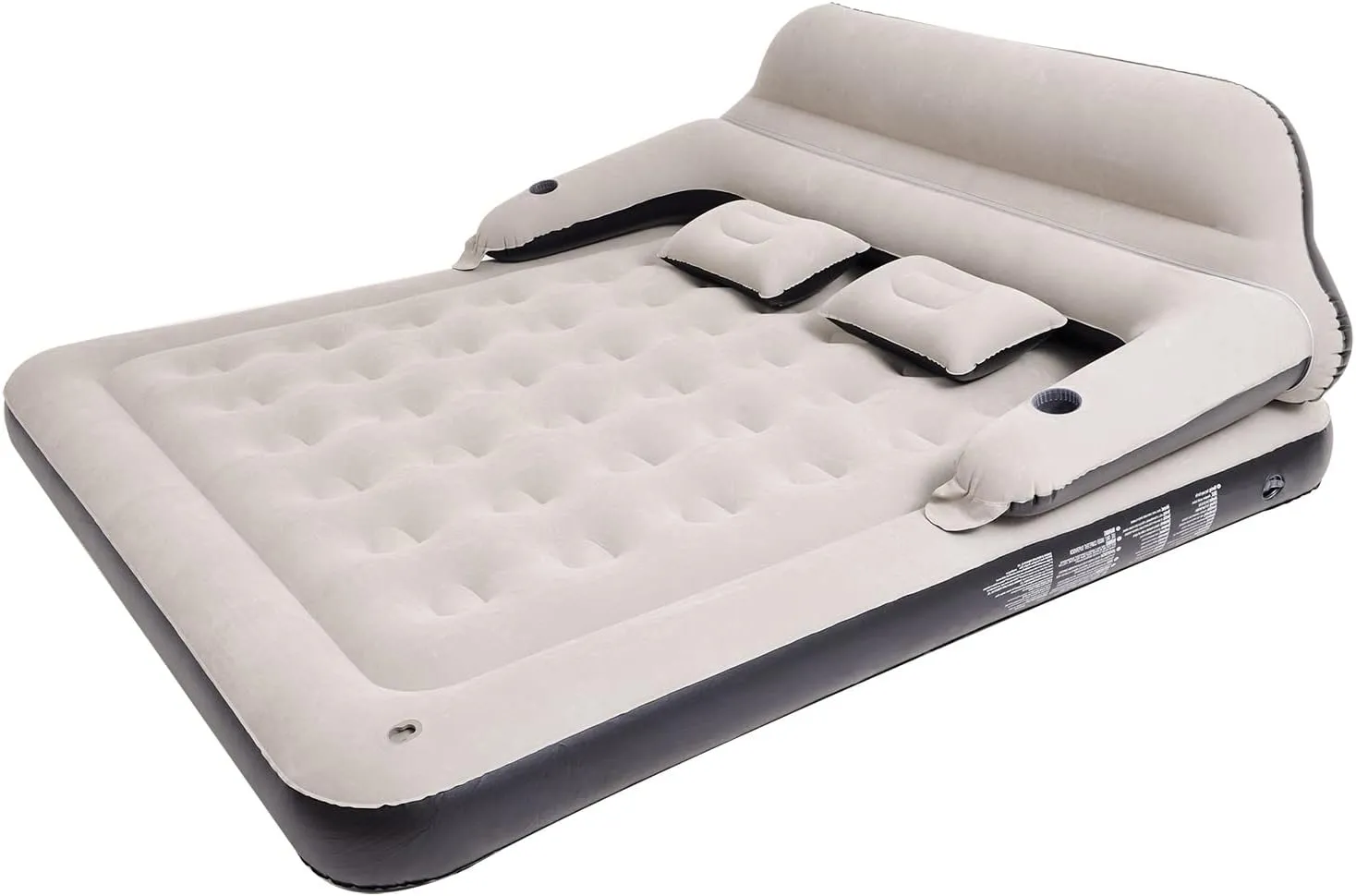 RAPTAVIS Queen Size Air Mattress Sofa Bed with Headboard and Pillow, Inflatable Bed for Outdoor Overnight