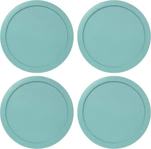 Replacement Lid for Pyrex 7.5" (7 Cup) Storage Plastic Cover Bowl 7402-PC Turqoise (4-Pack)