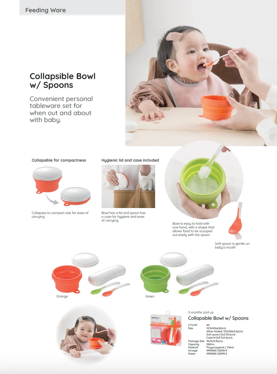 Richell Collapsible Bowl with Spoons