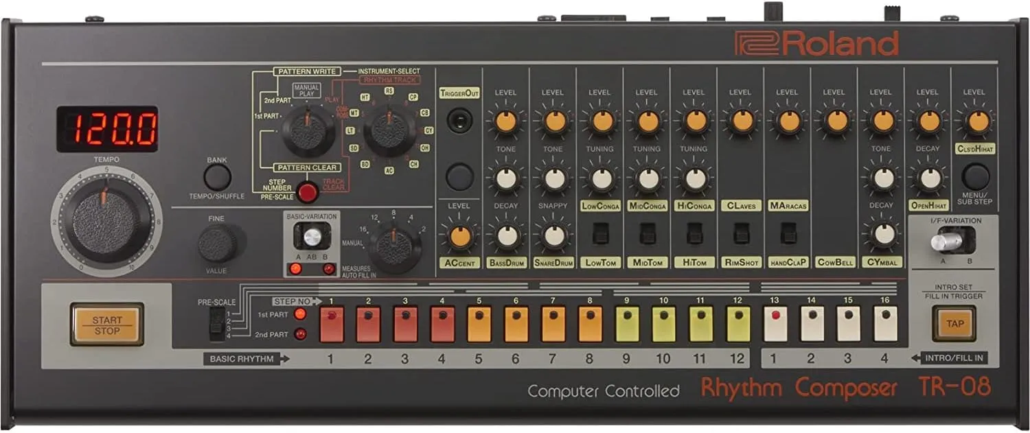 Roland TR-08 Rhythm Composer Bundle with MIDI Cable and Austin Bazaar Polishing Cloth