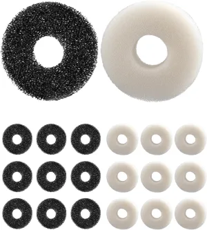 Round Foam Filter Pads Fit for Biorb Aquarium Bio Sponge Replacement Service Kit, White Filter Cotton & Activated Carbon Filter 10 Each