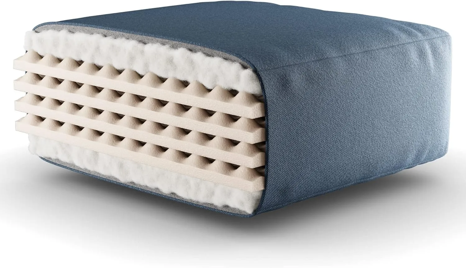 Royal Sleep Products by The Futon Factory Cooling Gel Memory Foam 8 inch Futon Mattress - Solid Navy Cover - Queen Size - CertiPUR Certified Foams - Made in USA - (Frame not Included)