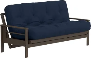 Royal Sleep Products by The Futon Factory Cooling Gel Memory Foam 8 inch Futon Mattress - Solid Navy Cover - Queen Size - CertiPUR Certified Foams - Made in USA - (Frame not Included)