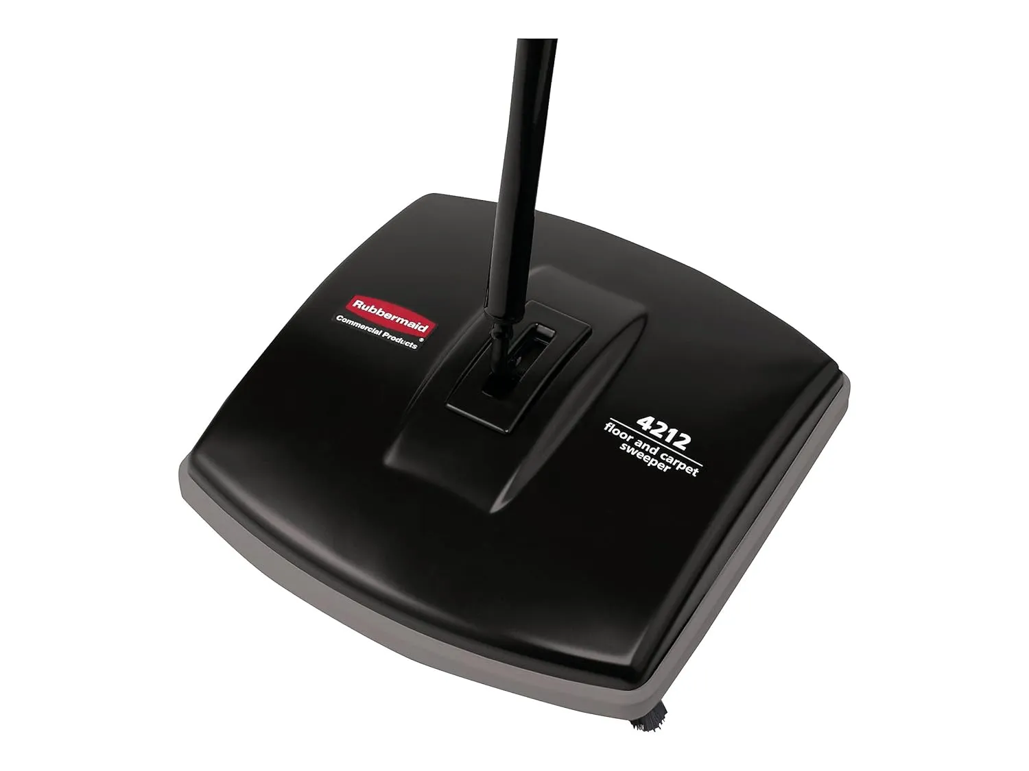 Rubbermaid Commercial Products Executive Series 6.5" Single-Action Mechanical Sweeper, Cordless, Black, Collects Dust, Dirt, and Debris from Hard Floors and Carpet