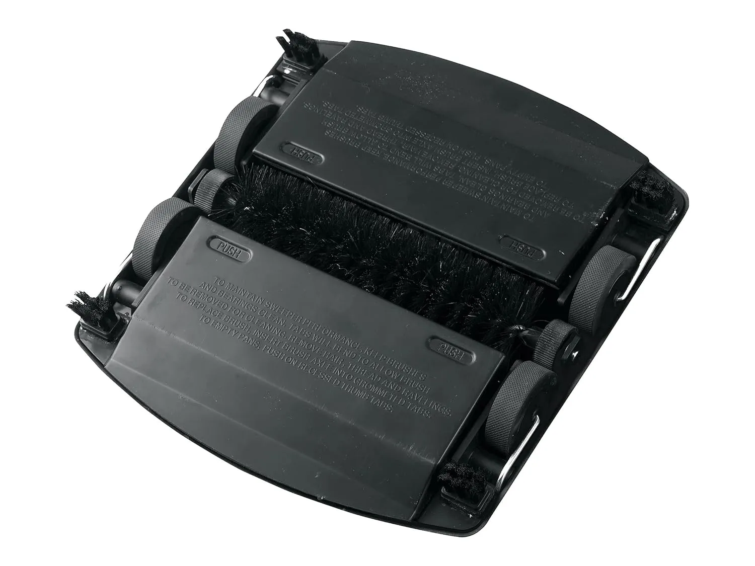 Rubbermaid Commercial Products Executive Series 6.5" Single-Action Mechanical Sweeper, Cordless, Black, Collects Dust, Dirt, and Debris from Hard Floors and Carpet