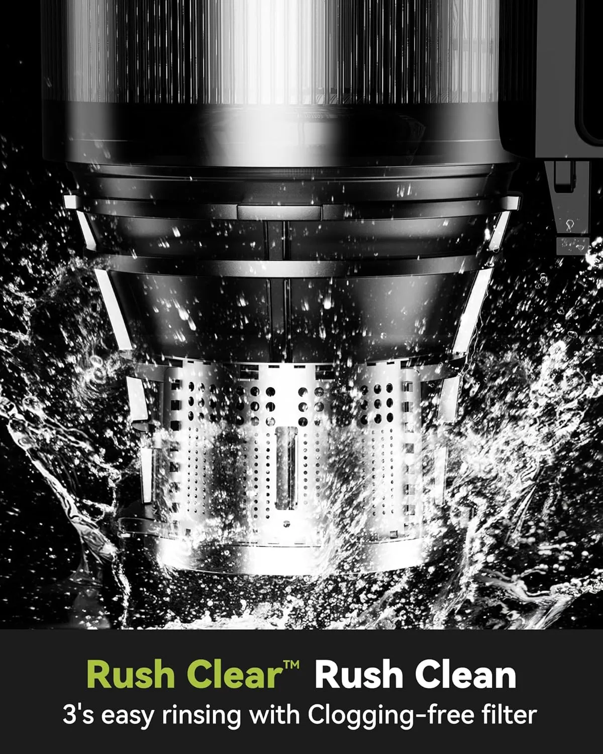 Rush Clear Cold Press Juicer, Slow Juicer Machines with No-Prep 4.35"Feed Chute Fit Whole Fruits & Vegetables, LINKChef Juicer Machines Easy to Clean, 42oz Capacity, 200w, Green