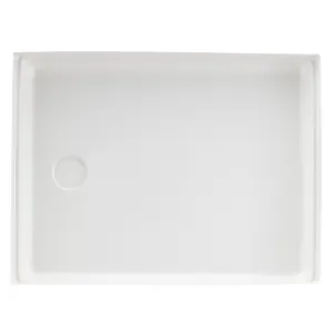 RV Shower Pan 23" x 30" x 4" Left Drain | White