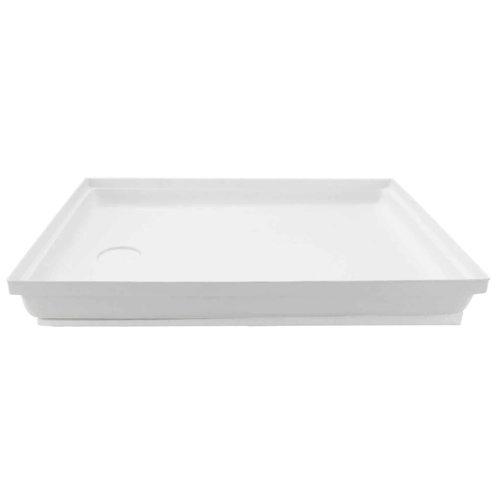 RV Shower Pan 23" x 30" x 4" Left Drain | White