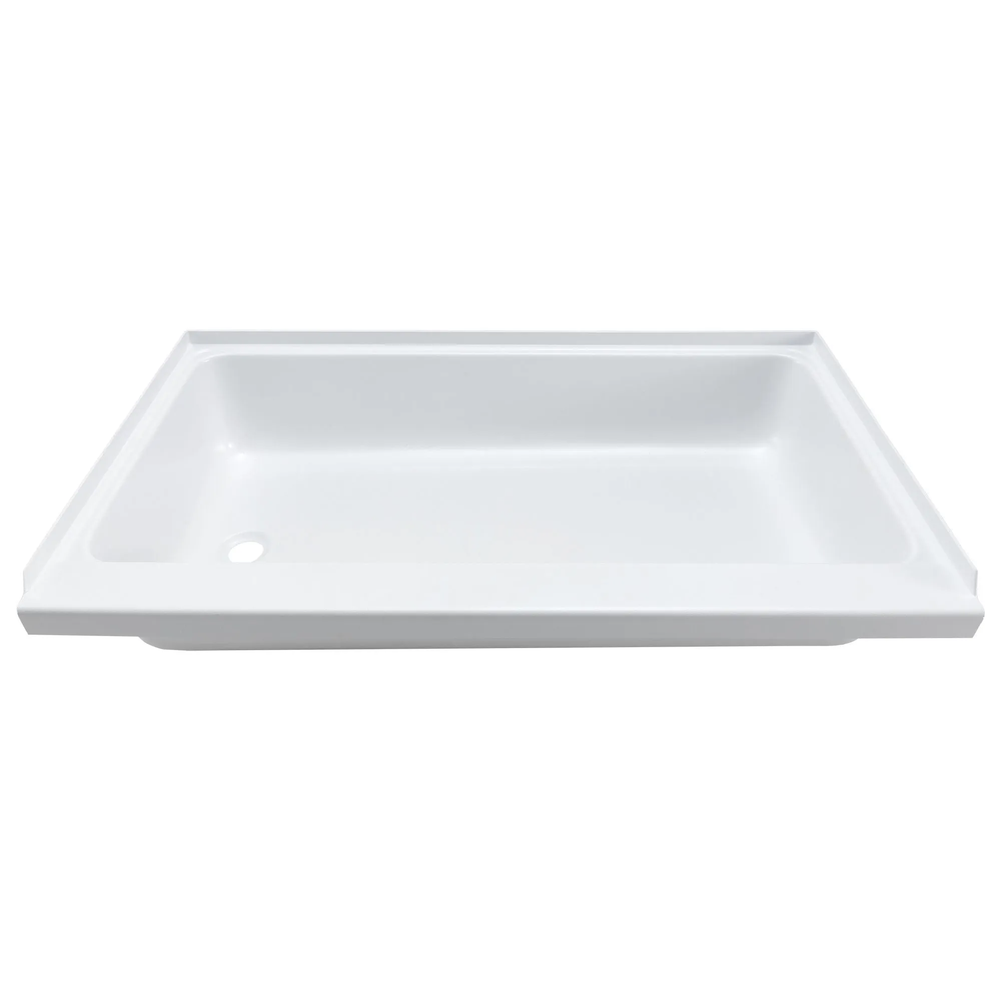 RV Shower Pan 40" x 24" x 5" Left Drain | White