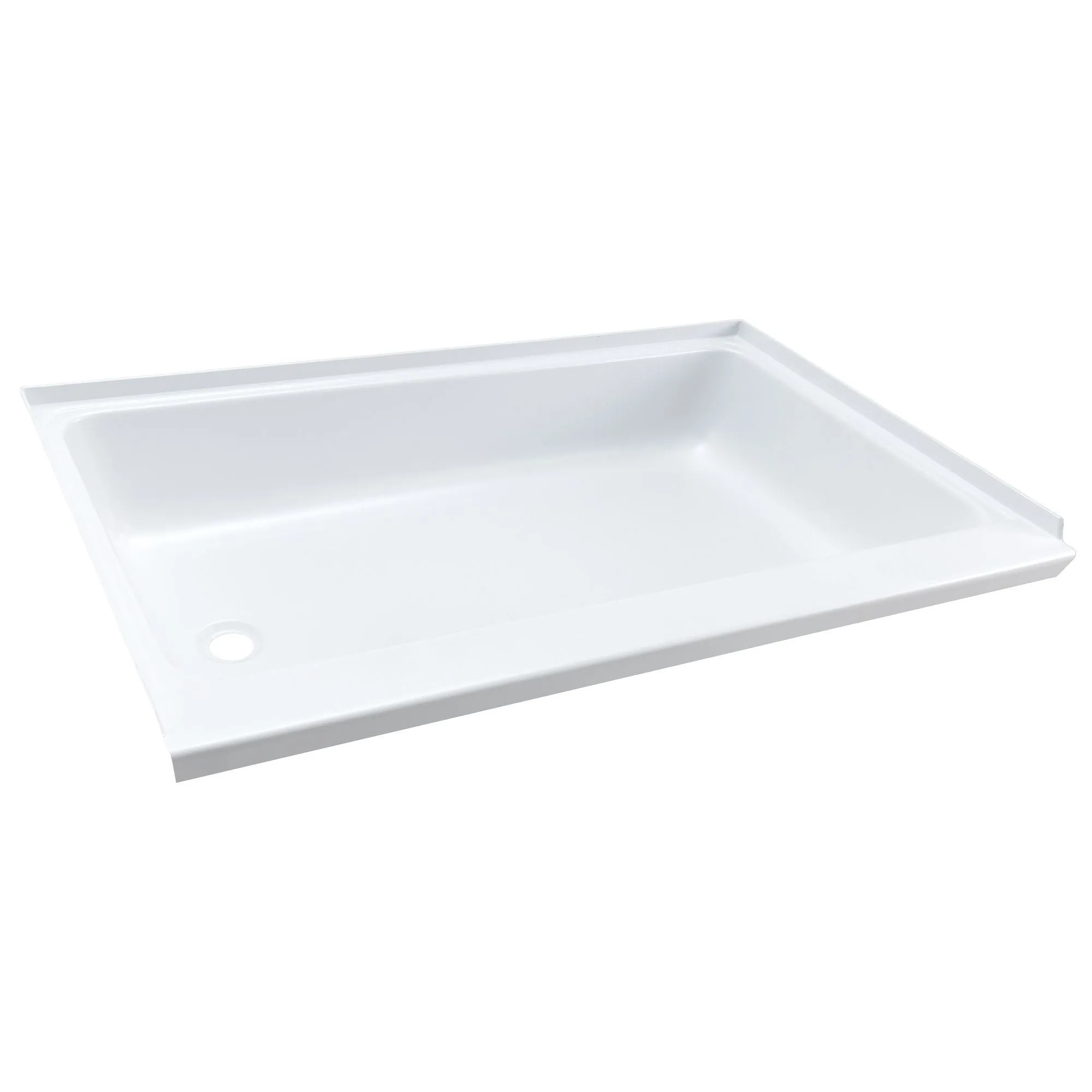 RV Shower Pan 40" x 24" x 5" Left Drain | White