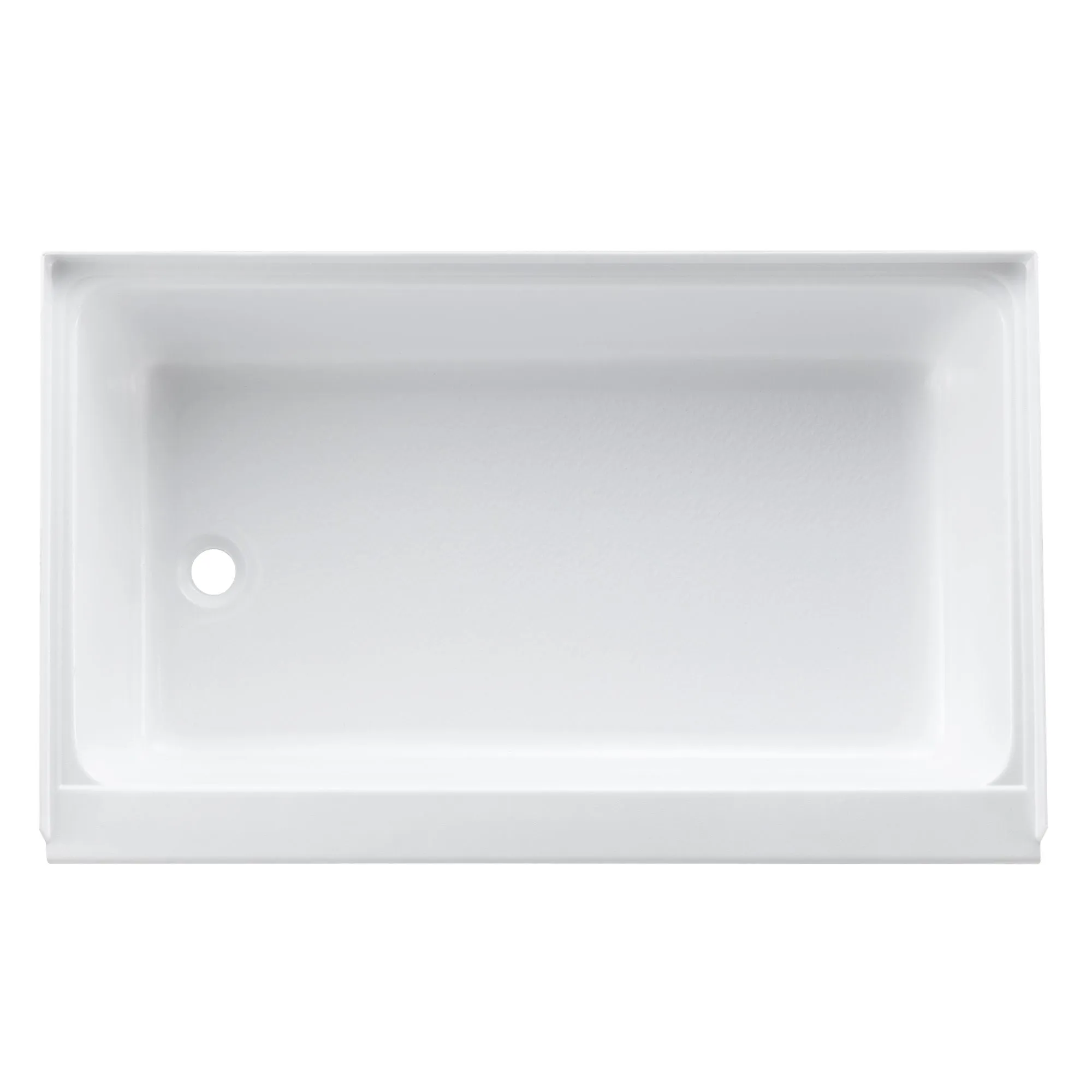 RV Shower Pan 40" x 24" x 5" Left Drain | White