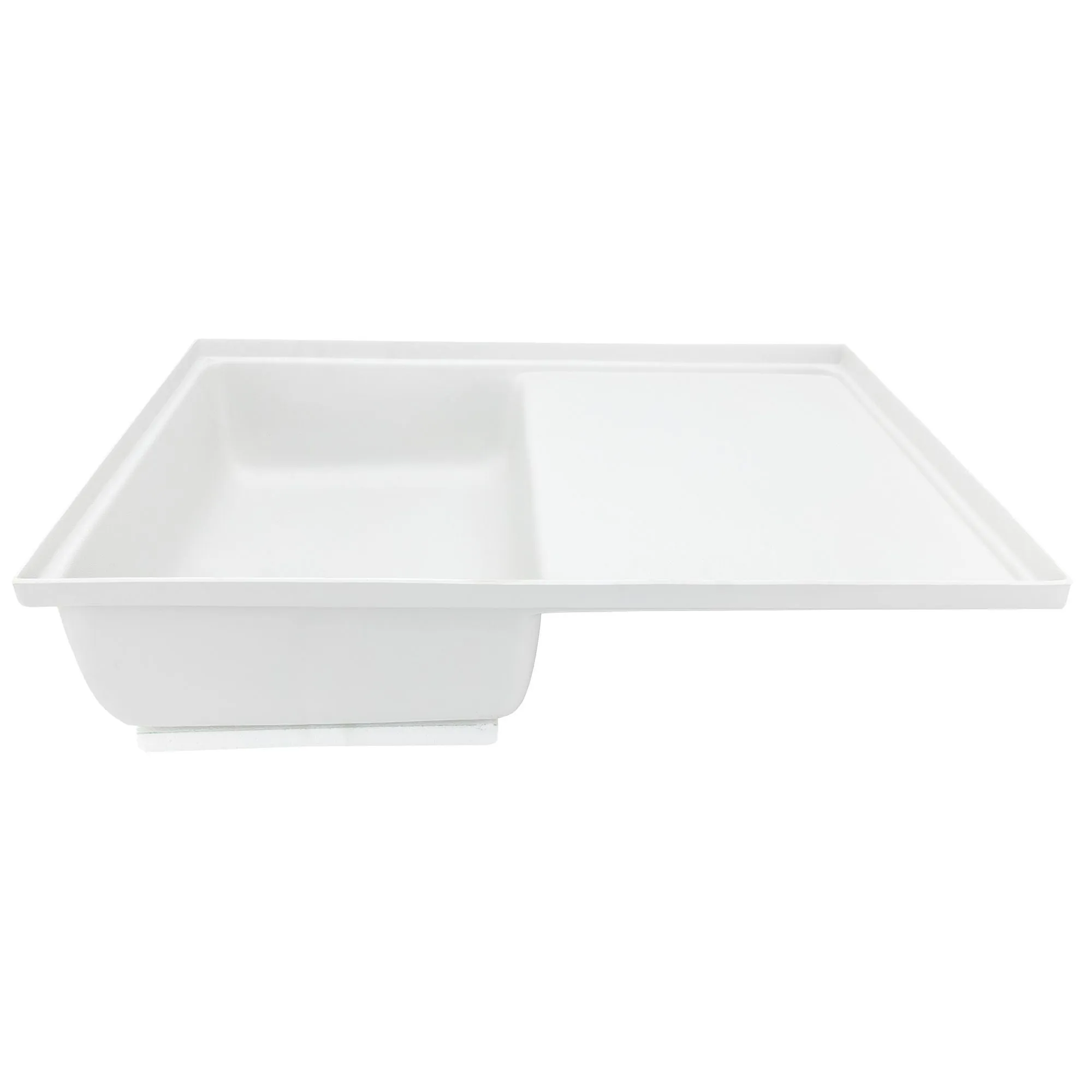 RV Toilet Mount Shower Pan Combo 32" x 23" Left Drain | White