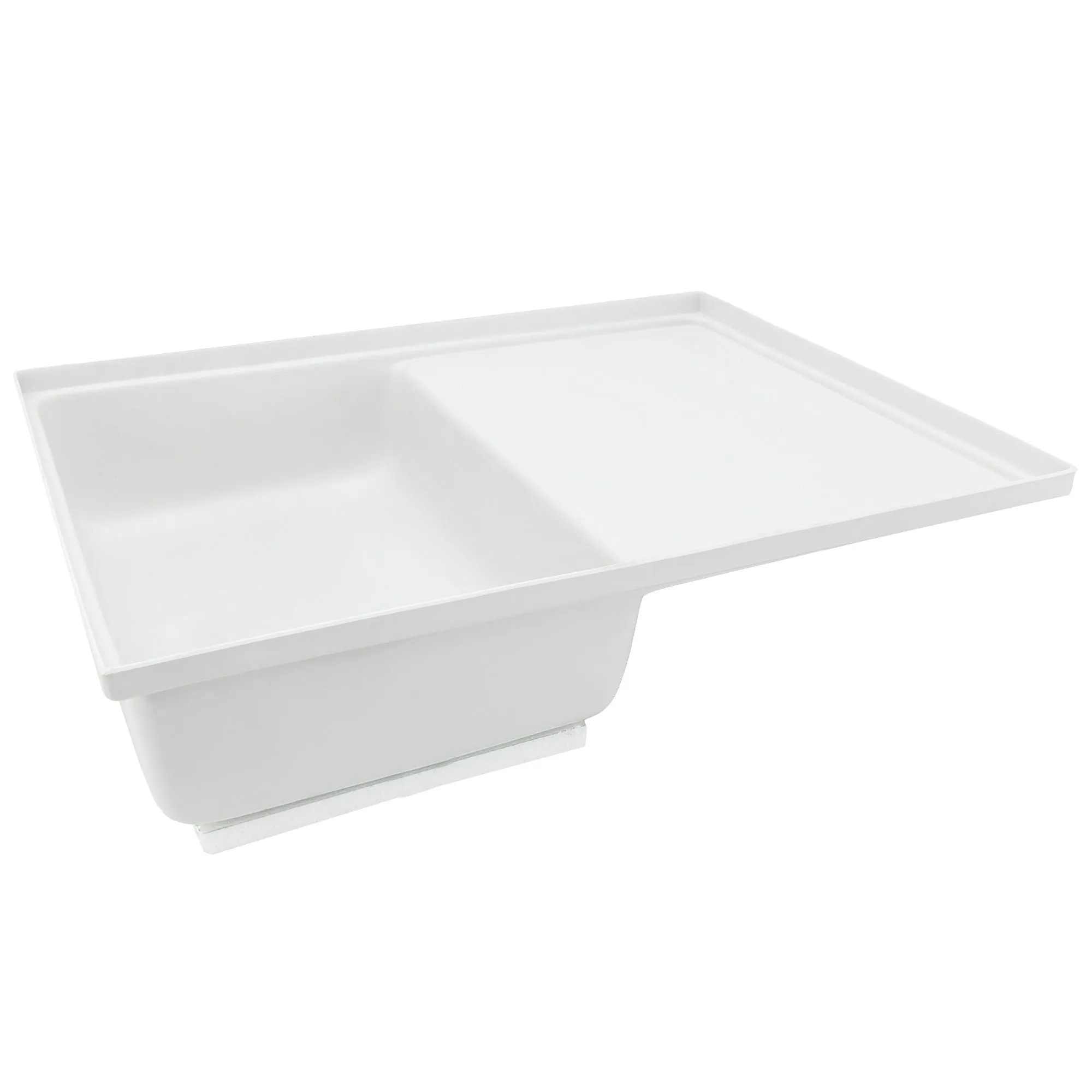 RV Toilet Mount Shower Pan Combo 32" x 23" Left Drain | White