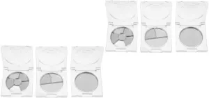 SAFIGLE 2sets 14pcs Transparent Blush Case Empty Highlighter and Eyeshadow Container Compact Makeup Organizer for Travel for Powder Foundation and Custom Eyeshadow 14pcs*2