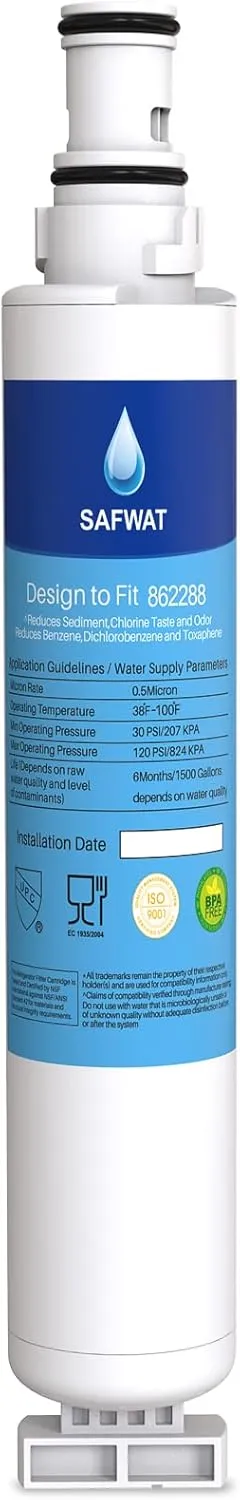 SAFWAT 862288 Replacement for Thermador Water Filter UCTRFLTR10 12023312