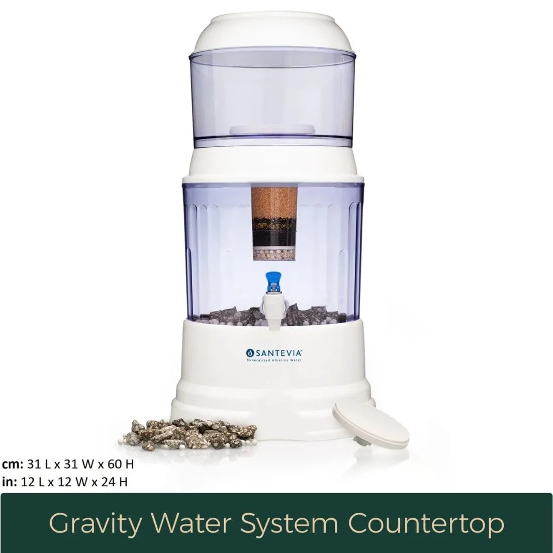 Santevia Gravity Water System - Countertop Model, 15L