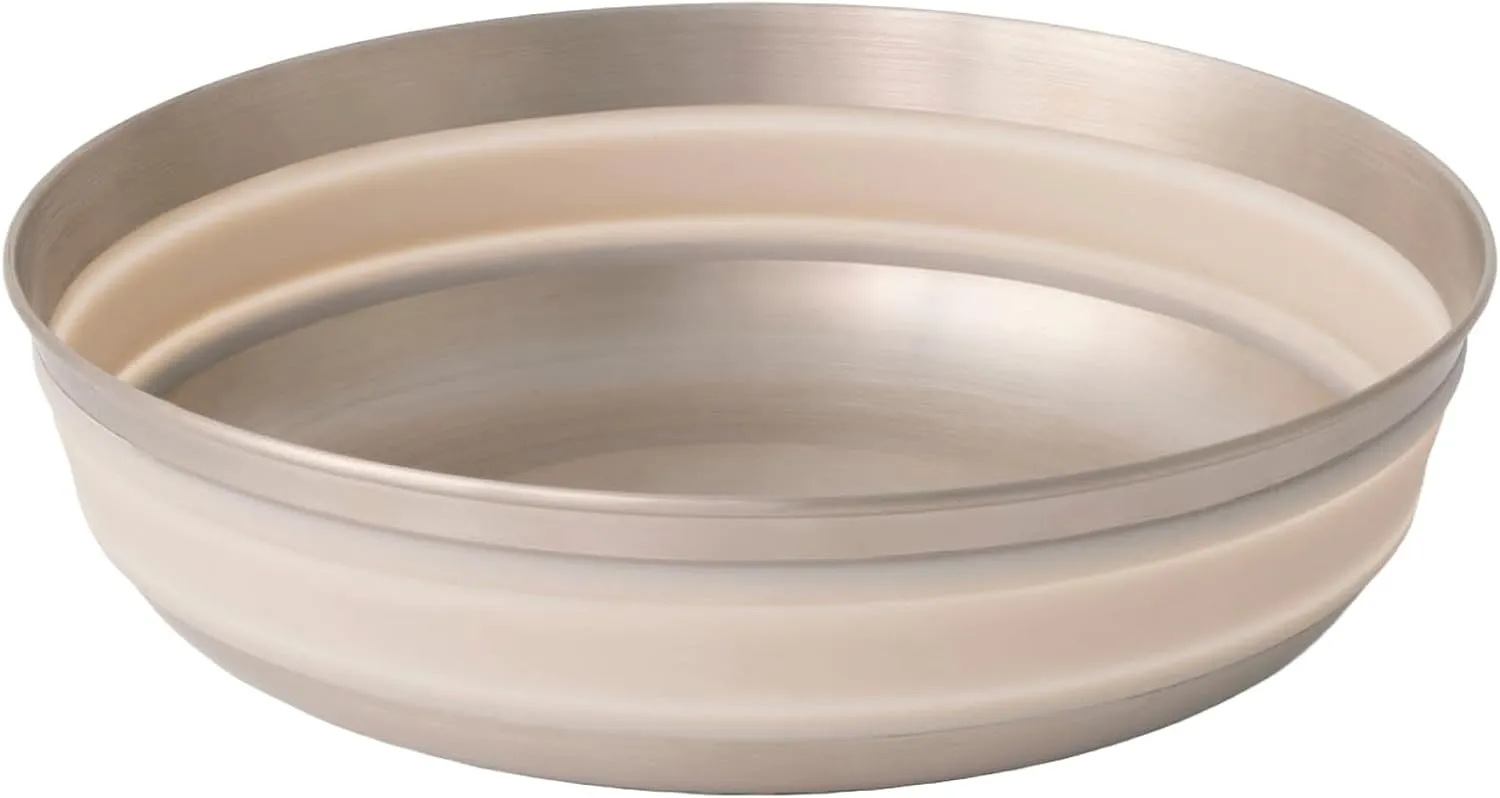 Sea to Summit Detour Stainless Steel Collapsible Bowl, Large (31 fl oz), Moonstruck Grey