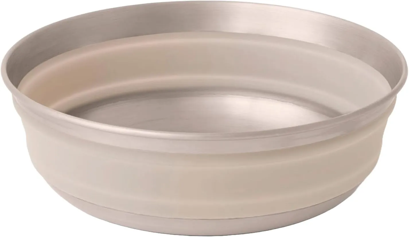 Sea to Summit Detour Stainless Steel Collapsible Bowl, Medium (22 fl oz), Moonstruck Grey