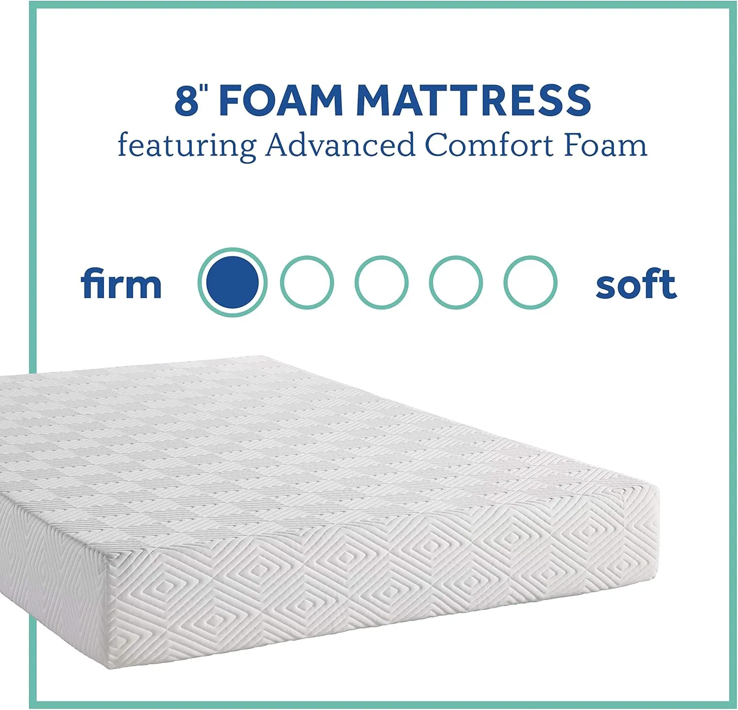 Sealy 8" Firm Adaptive Memory Foam Mattress with CopperChill Technology, Cooling Memory Foam Mattress for Pressure Relief, Twin, White