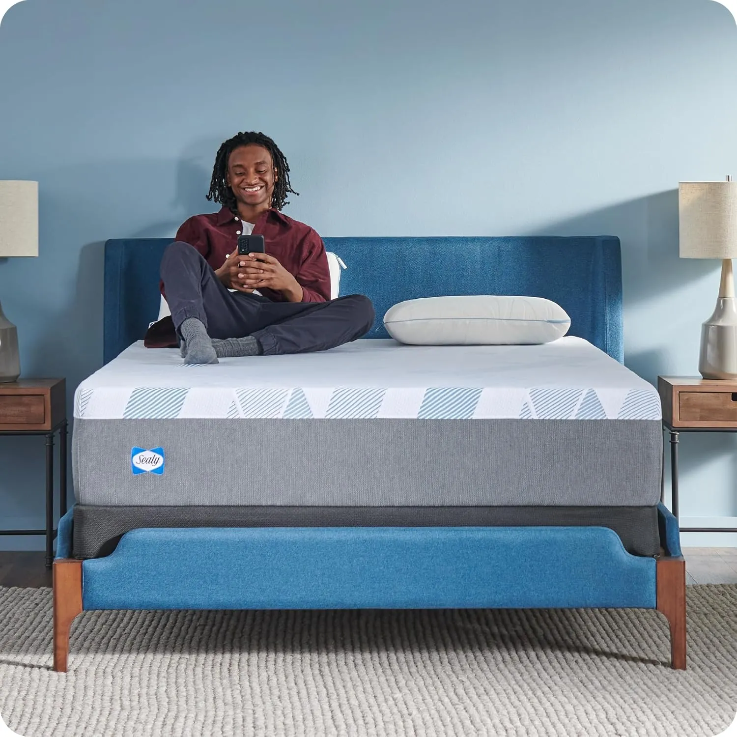 Sealy Dreamlife 12” Hybrid Mattress-in-a-Box, Queen, SealyComfort Gel Memory Foam, SealyResponsive Encased Coils, Surface-Guard Technology