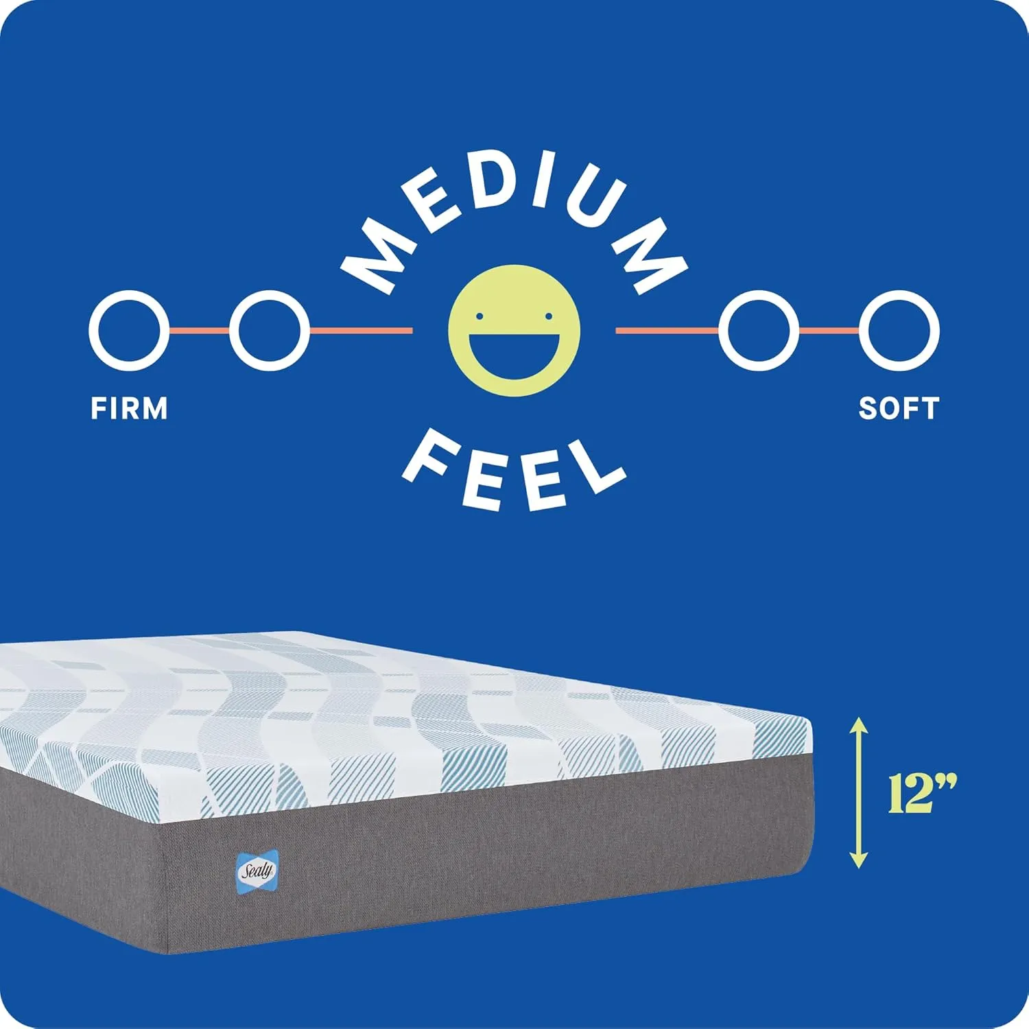 Sealy Dreamlife 12” Hybrid Mattress-in-a-Box, Queen, SealyComfort Gel Memory Foam, SealyResponsive Encased Coils, Surface-Guard Technology