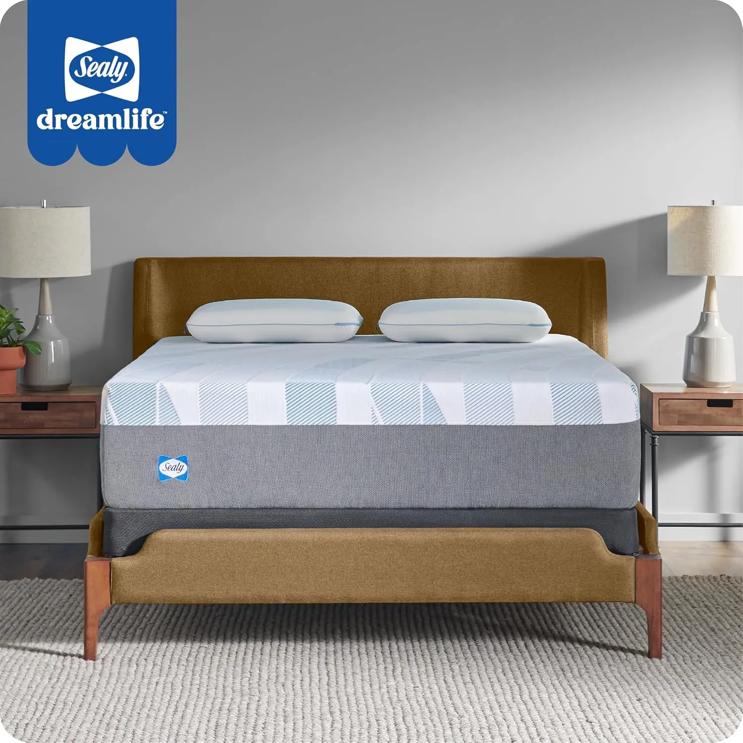 Sealy Dreamlife 14” Foam Mattress-in-a-Box, King, SealyComfort Gel Memory Foam, SealySupport Transition Foam, Machine Washable Cover