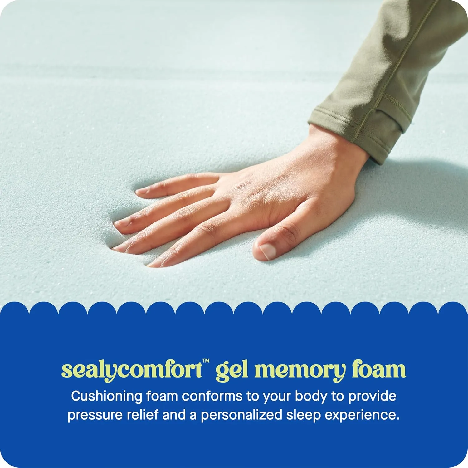 Sealy Dreamlife 1.5” Gel Memory Foam Twin XL Mattress Topper with SealyComfort Gel Foam, 1 Year Limited Warranty, Made in The USA
