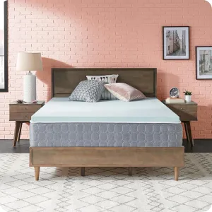 Sealy Dreamlife 2” Gel Memory Foam Queen Mattress Topper with SealyComfort Gel Foam, 1 Year Limited Warranty, Made in The USA