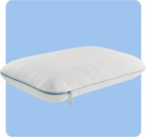 SEALY Dreamlife Queen Size Memory Foam Cooling Surface Guard Technology, Removable Machine-Washable Cover, 1 Year Warranty, White Pillow