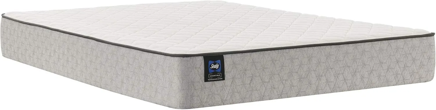 Sealy Essentials Spring Autumn Ash Soft Feel Mattress and 9-Inch Foundation, Twin