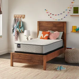 Sealy Essentials Spring Autumn Ash Soft Feel Mattress and 9-Inch Foundation, Twin