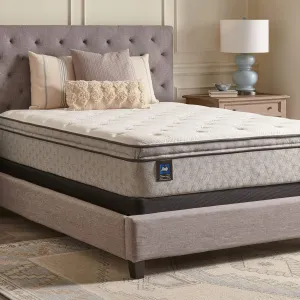 Sealy Essentials Spring Winter Green Euro Pillowtop Soft Feel Mattress, Full