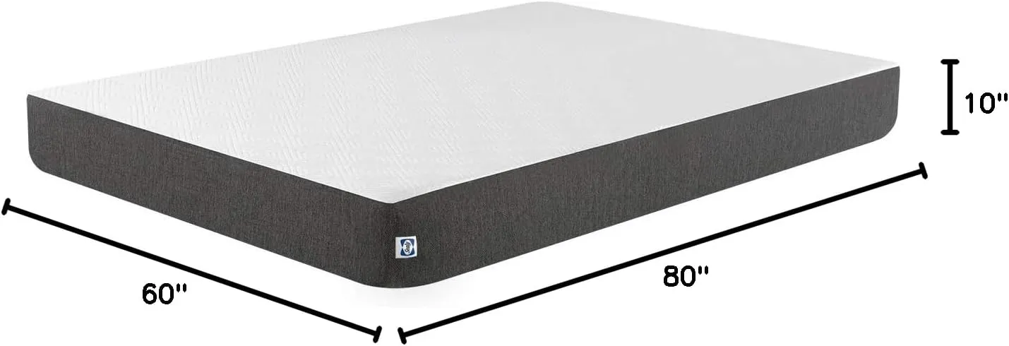 Sealy - Hybrid Bed in a Box - 10 Inch, Medium-Firm Feel, Queen Size, CopperChill Technology, CertiPur-US Certified