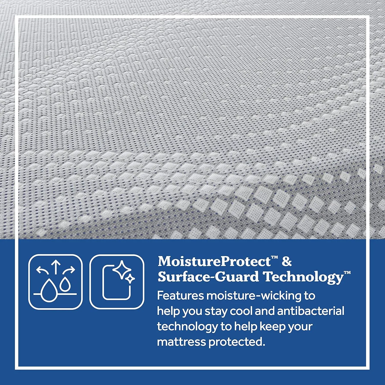 Sealy Posturepedic Hybrid Paterson Medium Feel Mattress, King, White