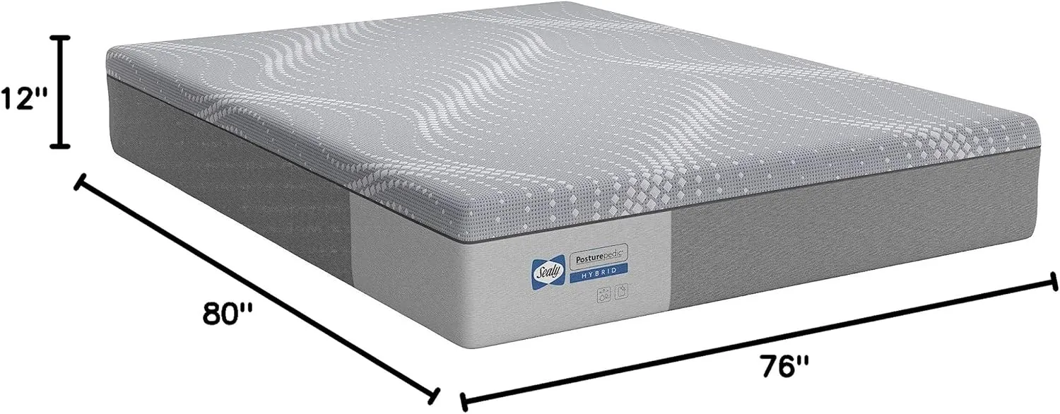 Sealy Posturepedic Hybrid Paterson Medium Feel Mattress, King, White