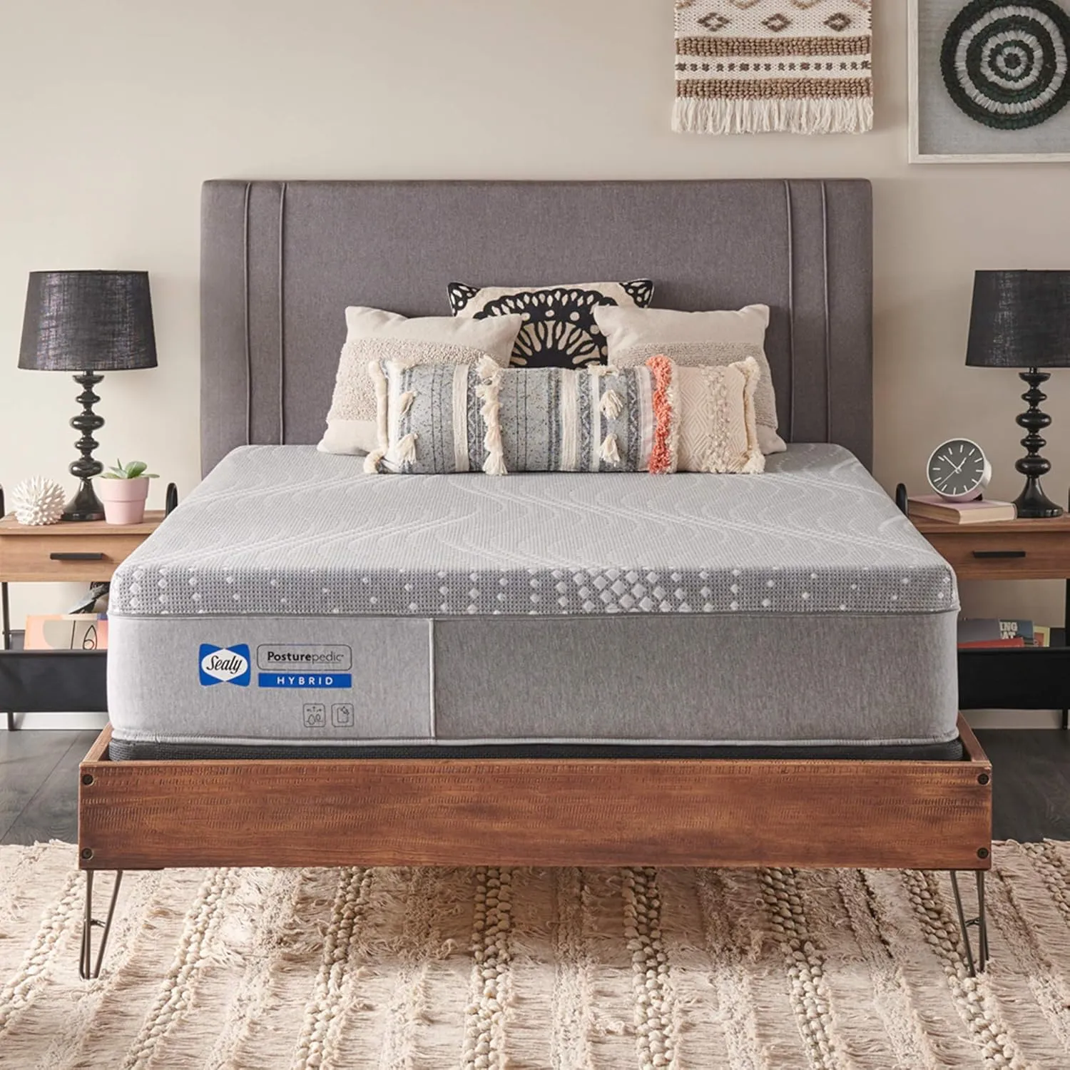 Sealy Posturepedic Hybrid Paterson Medium Feel Mattress, King, White