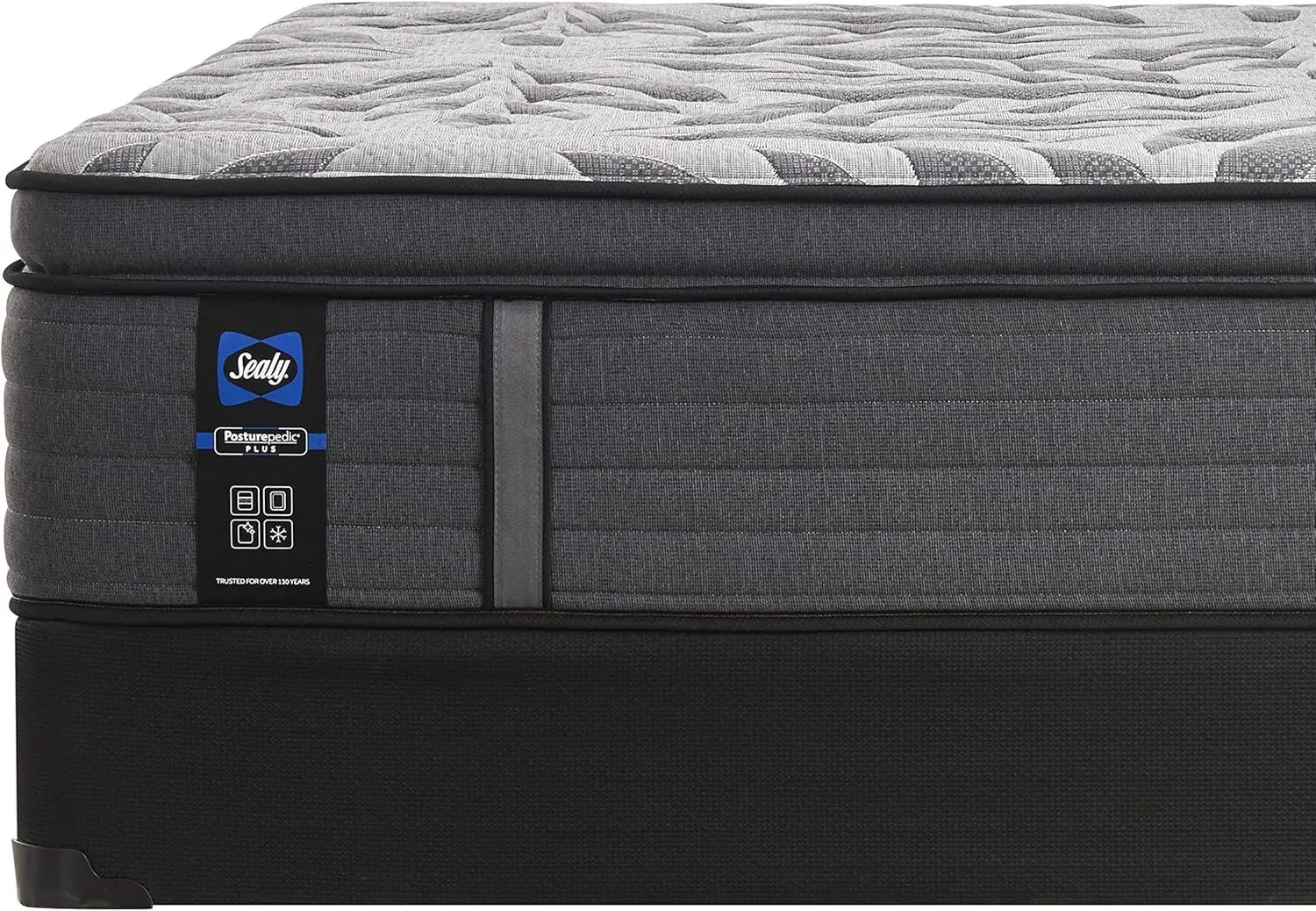 Sealy Posturepedic Plus 14" Euro Pillow Top Mattress with Cooling Air Gel Foam, Medium-Firm Memory Foam Mattress with Targeted Body Support, California King