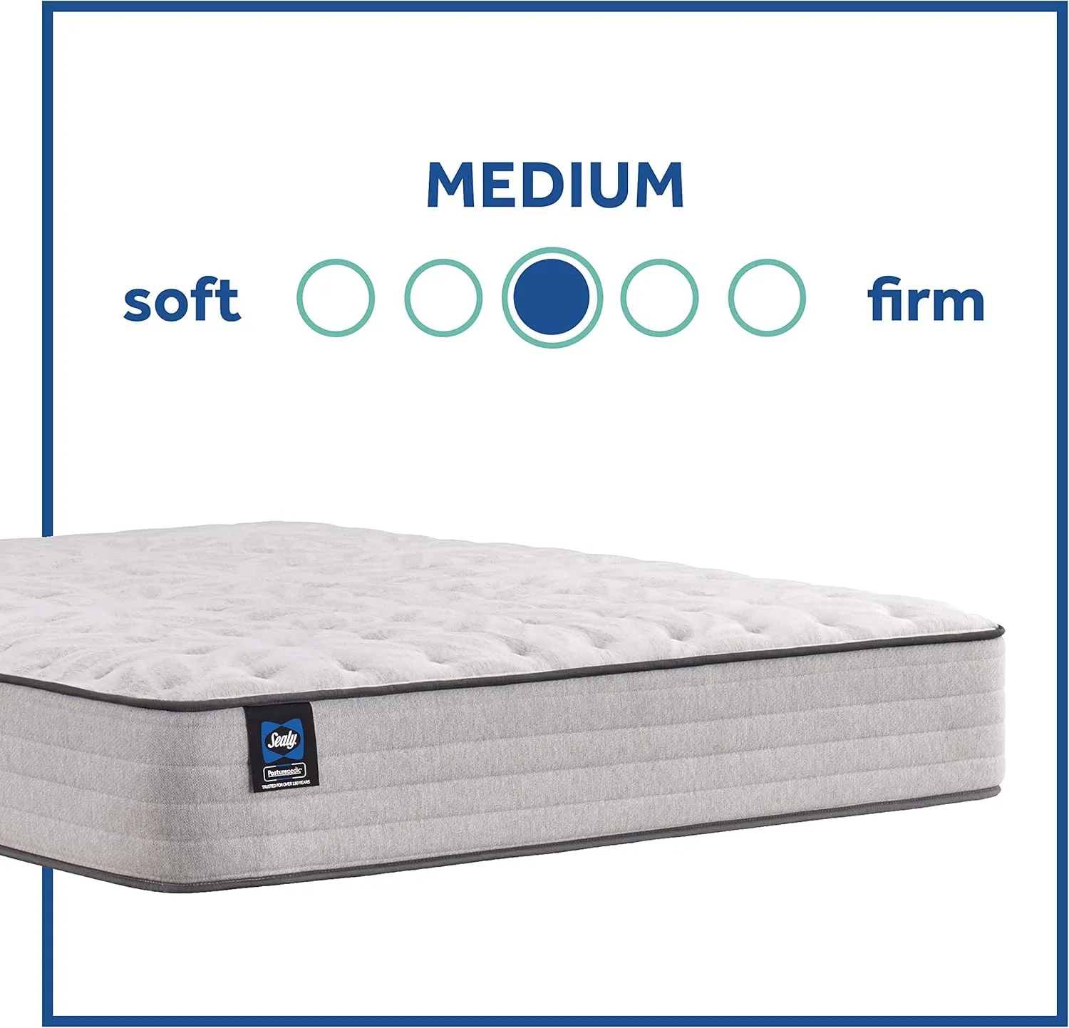 Sealy Posturepedic Spring Bloom Medium Feel Mattress and 5-Inch Foundation, Queen