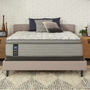 Sealy Posturepedic Spring Silver Pine Euro Pillowtop Medium Feel Mattress and 9-Inch Foundation, King