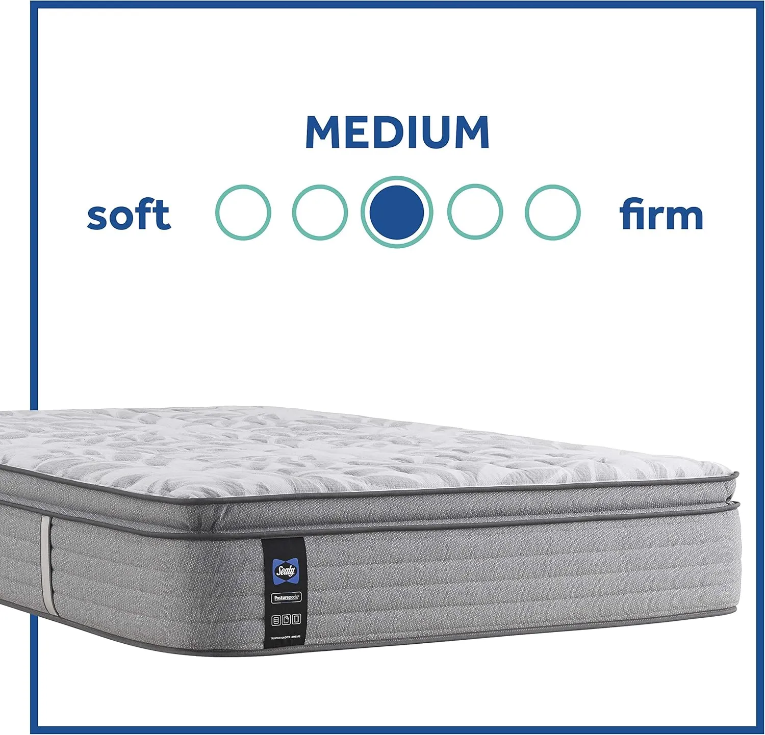 Sealy Posturepedic Spring Silver Pine Euro Pillowtop Medium Feel Mattress, Split California King