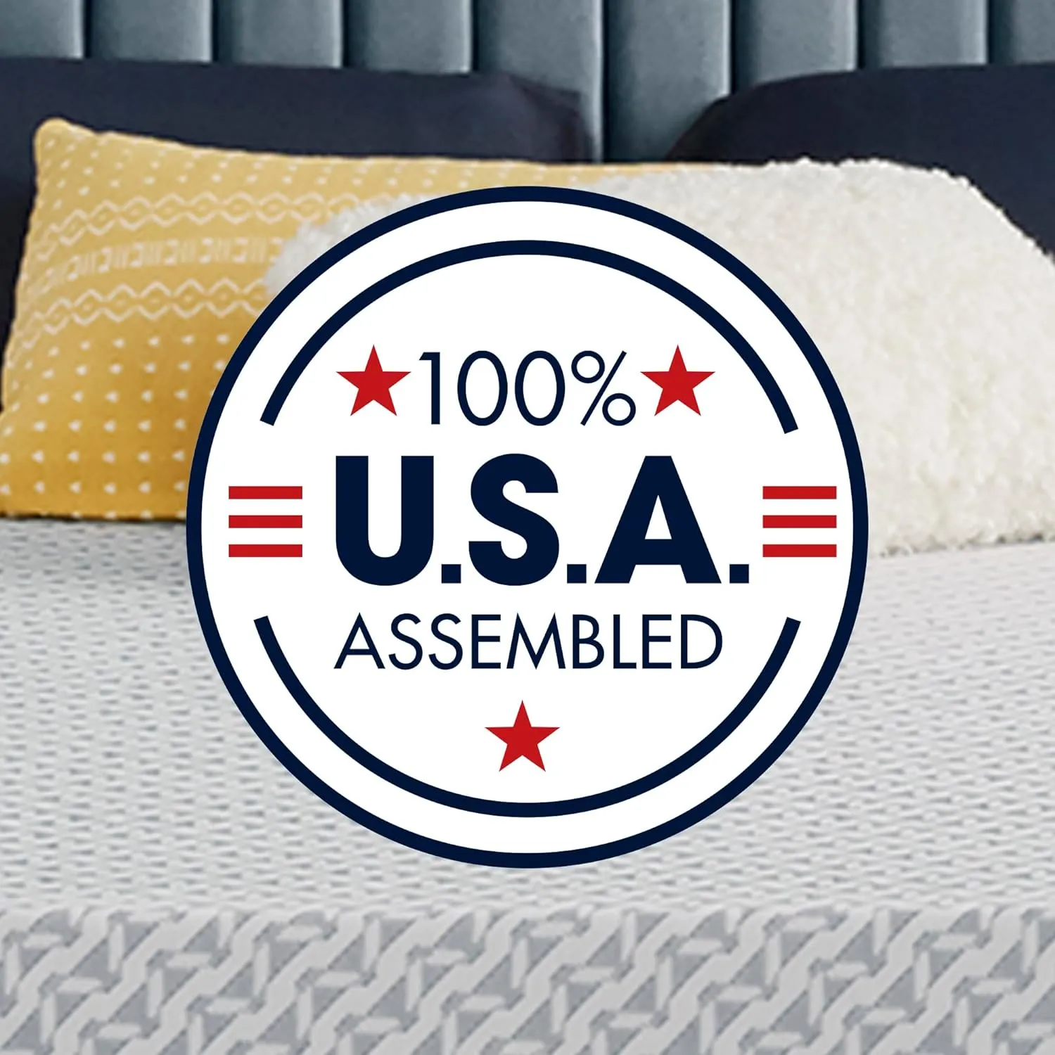 Serta - 10 inch Cooling Gel Memory Foam Mattress, Twin Size, Medium, Supportive, CertiPur-US Certified, 100-Night Trial - Sheep Retreat, Blue/White