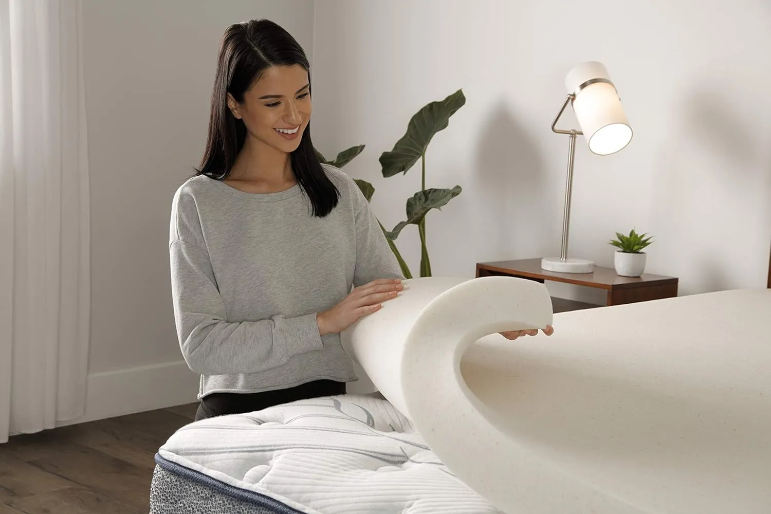Serta CopperGel Cooling, Pressure-Relieving Memory Foam Mattress Topper, 3 Inch, Full