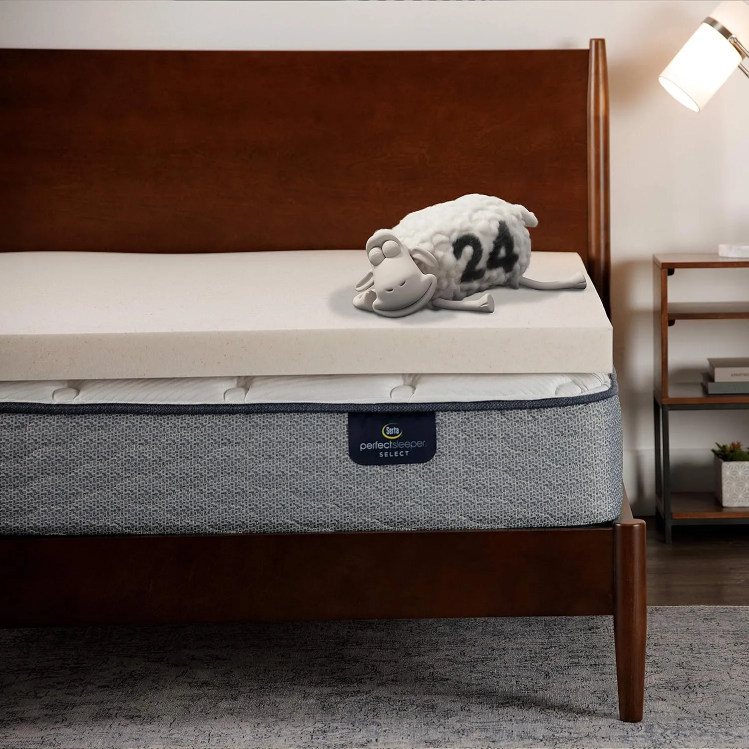 Serta CopperGel Cooling, Pressure-Relieving Memory Foam Mattress Topper, 3 Inch, Full
